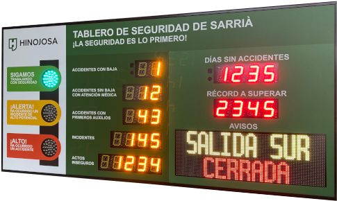 PANEL DE SEGURIDAD Los diferentes tamaños del panel permiten fabricar cualquier medida como la mejor ayuda para la seguridad en la industria.